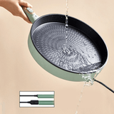 Bear Electric Double Sided Crepe/Pancake Grill Pan DBC-D15G2, Eletric Griddle, Detachable Multifuntional Pan, 11.8" Glass Cover