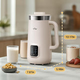 Bear 8-in-1 Nut Milk Maker Machine DJJ-E08R1,1.2L/40oz Soy & Almond Milk Maker with One-Touch Operation, Self-Clean, 12H Delay Start, 6H Keep Warm for Oat Milk, Juice, Soup etc.