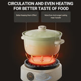 Bear Electric Clay Pot DSG-D30S1, Fast Stew Pot for Casserole Rice & Porridge, Chinese Soup Maker, 3L