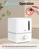 Bear 3L Cool Mist Humidifier JSQ-B25W7 for Bedroom, Quiet Air Humidifier & Diffuser for Home, Auto Shut-Off