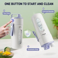 Bear Portable Blender LLJ-P03T5, Updated 10 Blades and USB Rechargeable Cordless Personal Blender,