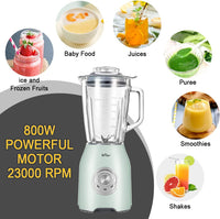 Bear Countertop Blender PBJ-C08R5 1000W Professional Smoothie Blender for Shakes and Smoothies with 51 Oz Glass Jar