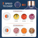 Bear Electric Food Chopper QSJ-D03Q1,  2 Glass Bowls (2L/8 Cup+0.6L/2.5 Cup), 400W