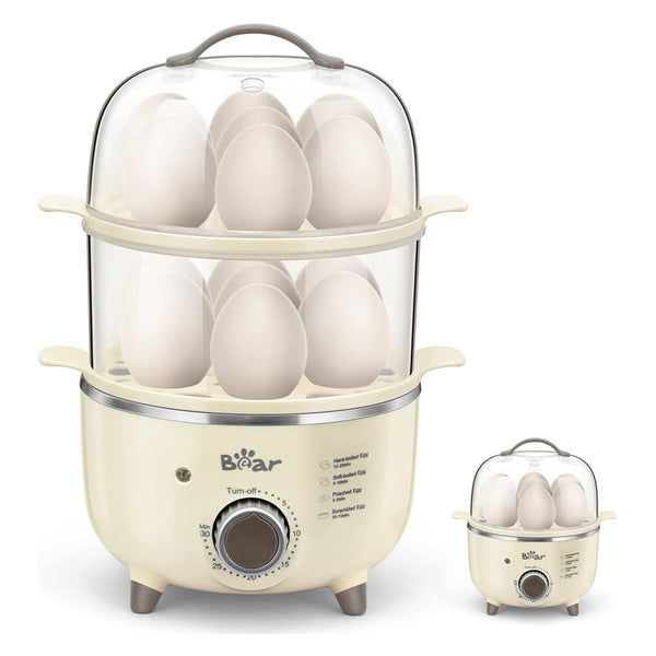 Bear 2022 Rapid Egg Cooker ZDQ-B14R1 with Timer 14 Eggs Capacity Auto Shut Off