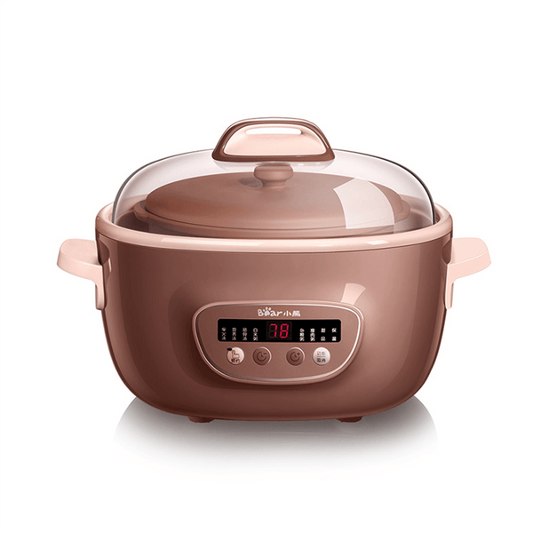 Bear 220V slow cooker Purple Sand Health Pot 200W electronic stew cup  2L-3Lstew pot multifunctional ceramic stew pot