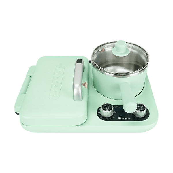 3 in 1 Multifunctional Breakfast Station,Food Steamer,Boiling Pot,Retro  Household Breakfast Maker,Mini Electric toaster,for Home Kitchen