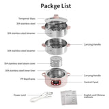 Bear Electric Food Steamer, DZG-A80A2, Stainless Steel Digital Control, 3 tier 8L Large Capacity,1200W