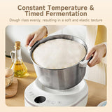 Dough Maker with Ferment Function, Microcomputer Timing, Face-up Touch Panel, 4.5Qt