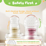 Bear Baby Fruit Food Feeder & Mini Freezer Nibble Tray Combo, 2 Pack