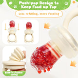 Bear Baby Fruit Food Feeder & Mini Freezer Nibble Tray Combo, 2 Pack