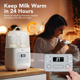 Fast Baby Bottle Warmer, Smart Temp Control, 24H Keep Warm, Sterilizer & Food Heater NNQ-E03P8