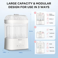 Baby Bottle Sterilizer & Dryer, 2-Layer Electric Steam All-in-One with HEPA Filter XDG-B05V1