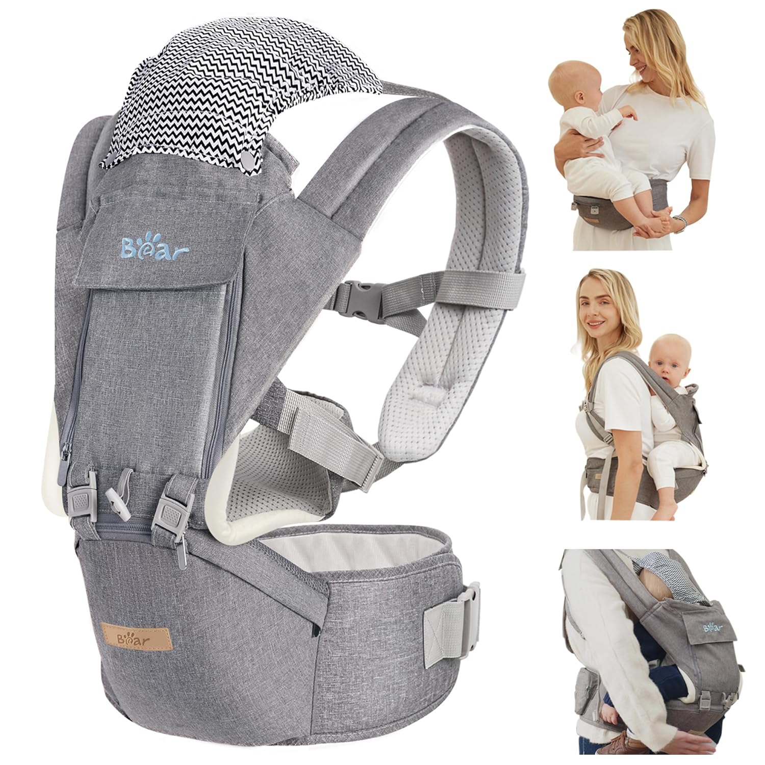 流行り の ブランド  Hip with Carrier Baby Bear Seat, for Design Ergonomic 6-in-1 トリートメント