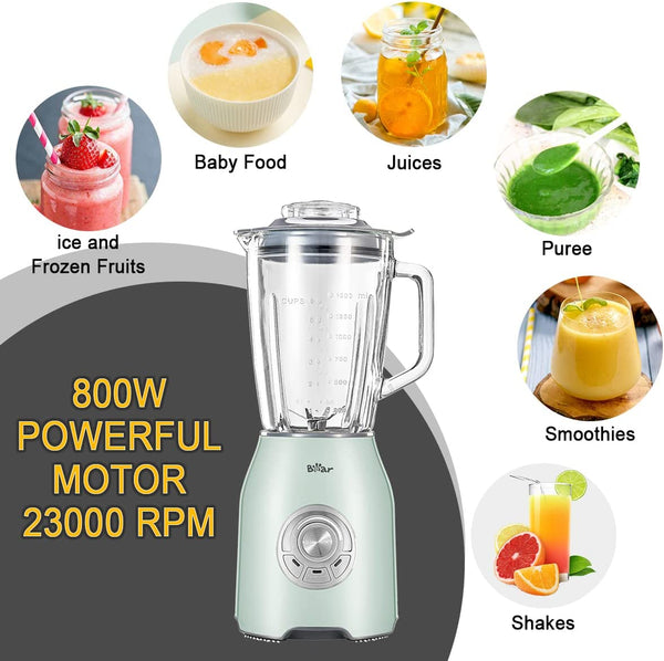 Bear 700W 3 Speed Self-Cleaning Countertop Blender with 40oz