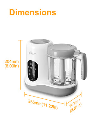 Baby Food Maker - DUEDE One Button Rotate & Press Control, Baby Food in  Minutes, Processor Steamer Puree Blender, Auto Cooking & Stirring, Healthy