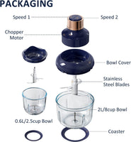 400W Vertical Chopper With Glass Bowl