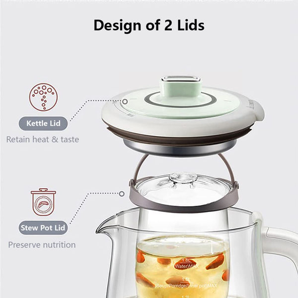 Bear YSH-C18S2 Health Pot, Electric Kettle Tea Maker with Infuser, Gla –  LittleBearElectriconline