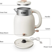 Bear ZDH-C15C1 Electric Kettle with Keep Warm Function, Auto Shut-Off, BPA Free, 1.5L