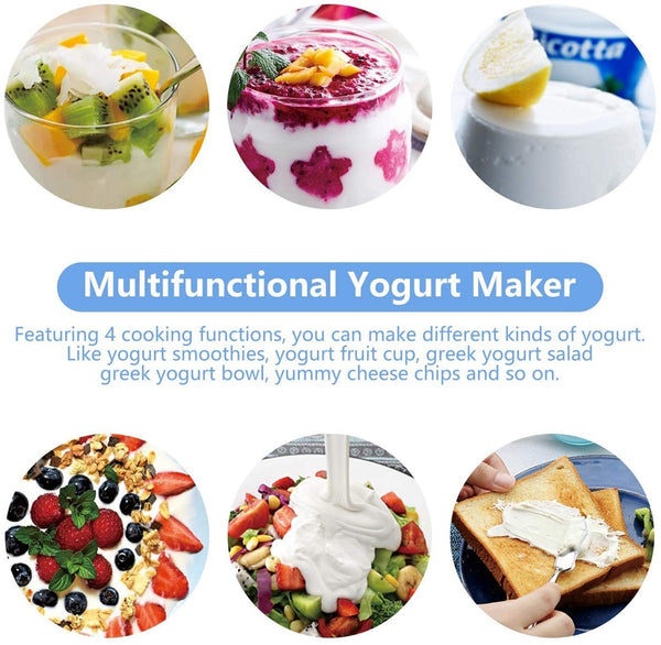 JoyMech Yogurt Maker, Compact Greek Yogurt Maker Machine with Constant Temperature Control, Stainless Steel Container, 1 Quart for Home Organic
